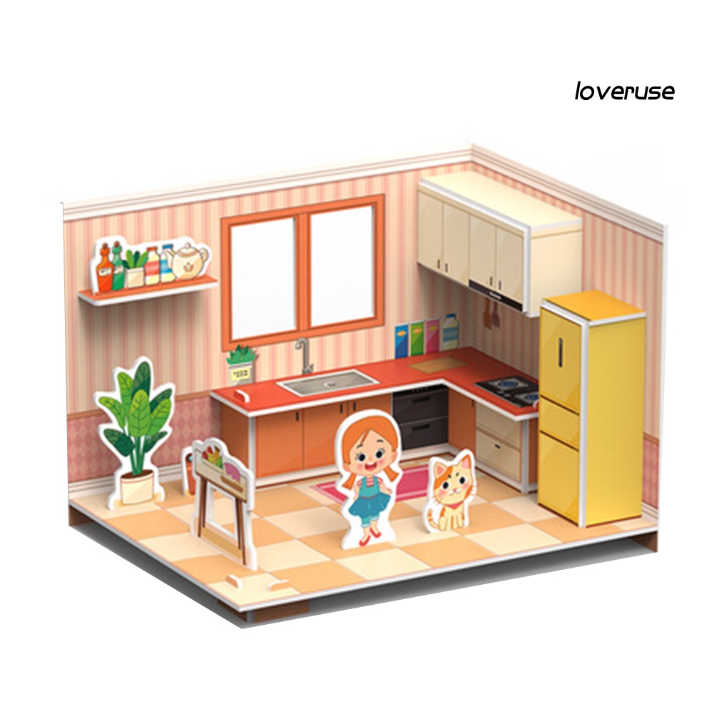 Bộ đồ chơi lắp ráp mô hình ngôi nhà 3D cho bé