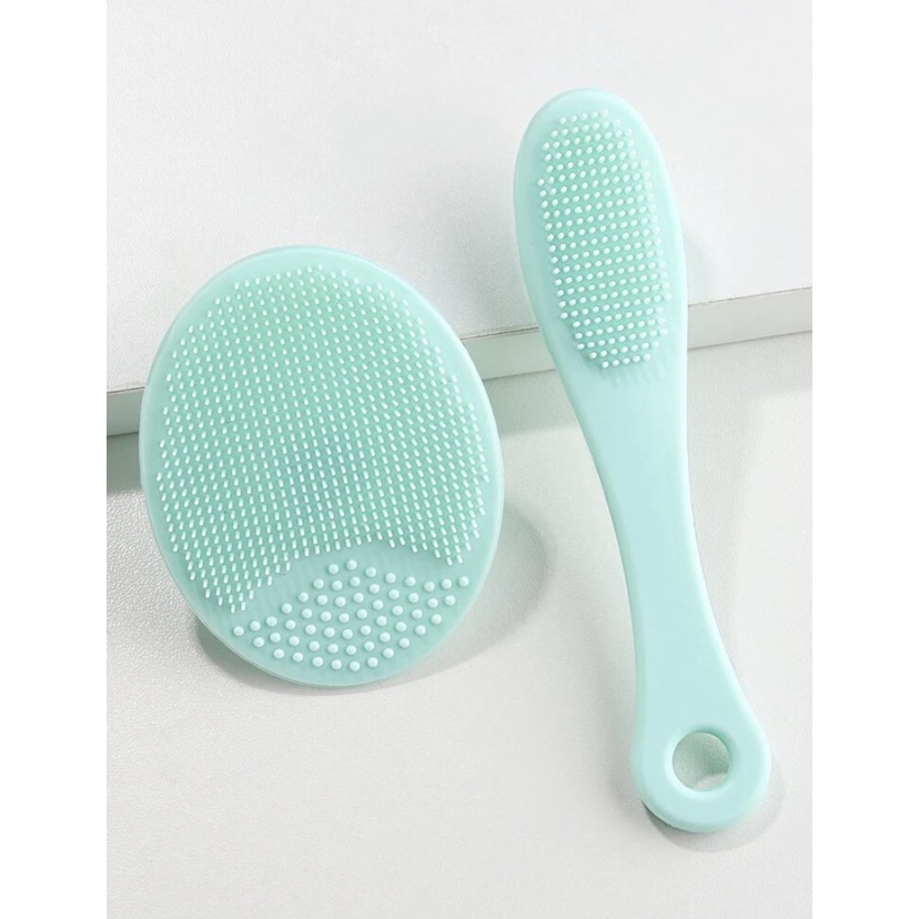 Bộ cọ rửa mặt silicone mềm mại loại bỏ mụn đầu đen tẩy tế bào chết massage làm sạch chăm sóc da