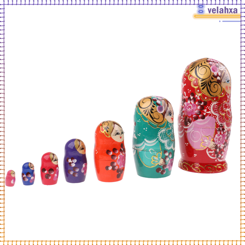 Bộ 7 Búp Bê Nga Matryoshka Bằng Gỗ