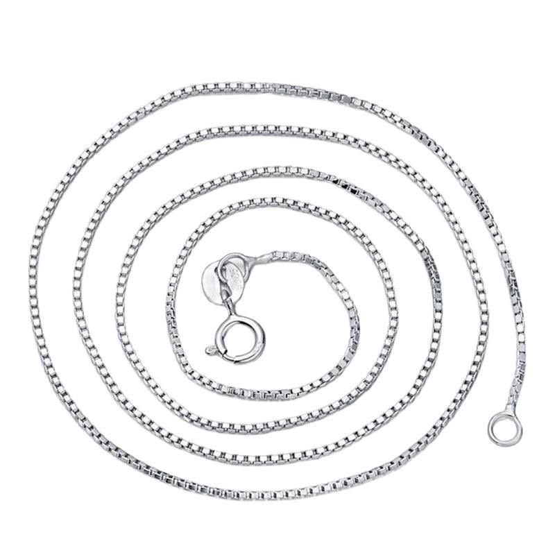 Dây chuyền bạc TLEE mẫu dây rời dáng hộp vuông chắc chắn TleeJewelry D0207