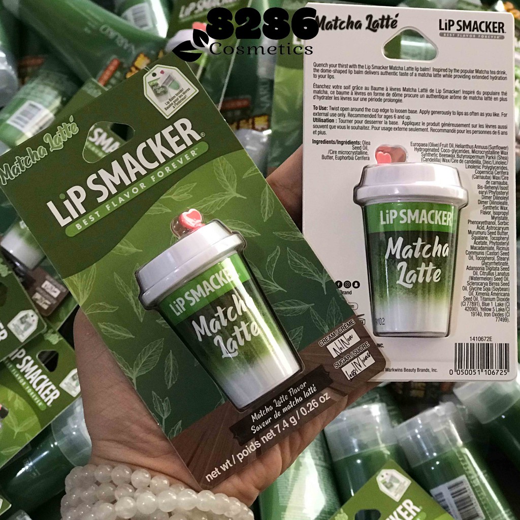 [Có sẵn] Son Matcha trà xanh vị nguyên bản - Lip Smacker Matcha Latte (chính hãng có tem)