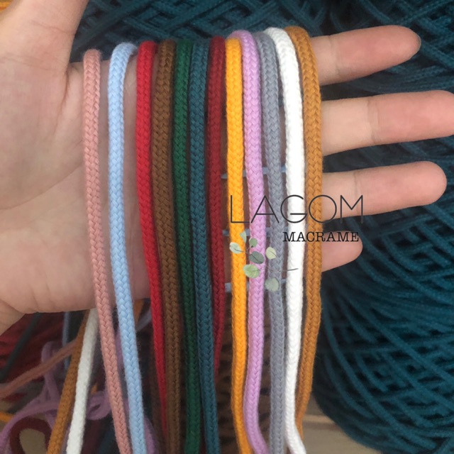 Dây cotton dệt tim đan túi macrame, túi handmade, thắt macrame [ Ảnh thật và video]