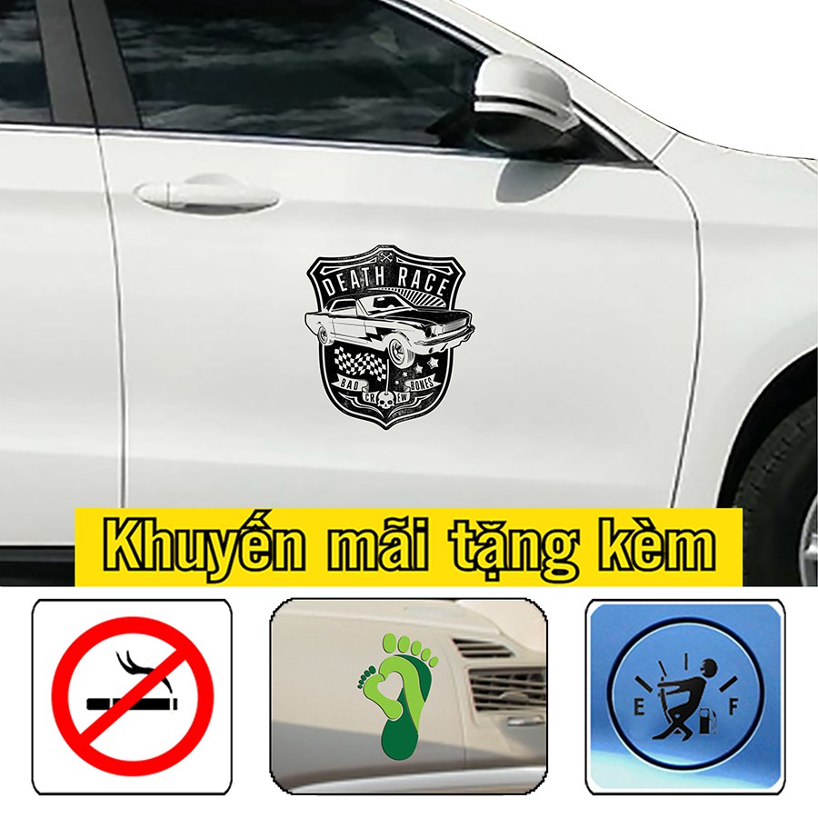 Decal dán sườn ô tô, tem dán sườn xe 4 chỗ, 5 chỗ, xe SUV logo phong cách