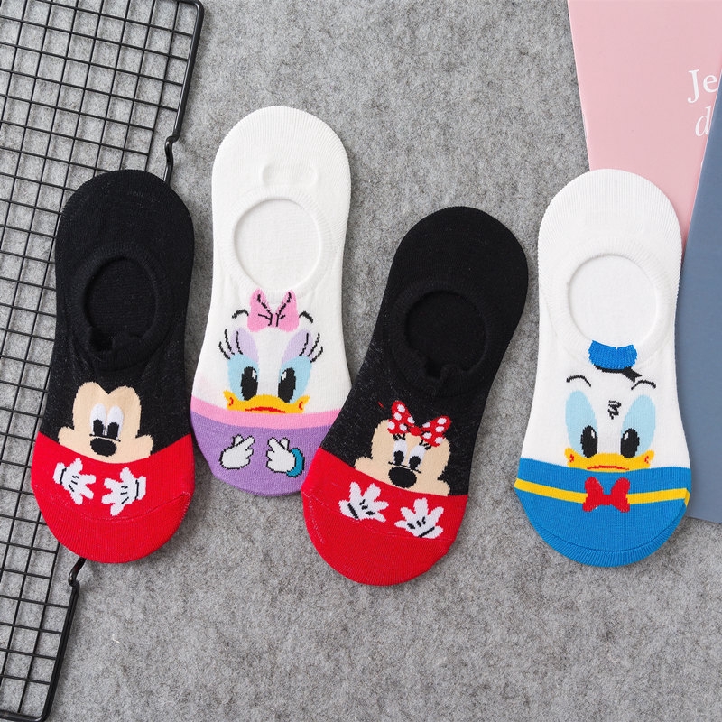 Vớ Cotton Cổ Thấp In Họa Tiết Hoạt Hình Disney Thời Trang Mùa Hè Cho Nữ
