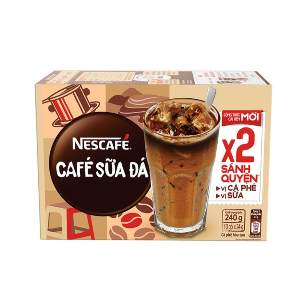 Cà Phê Hòa Tan NESCAFÉ 3in1 Cà Phê Sữa Đá mới (10 gói x 24g) | BigBuy360 - bigbuy360.vn