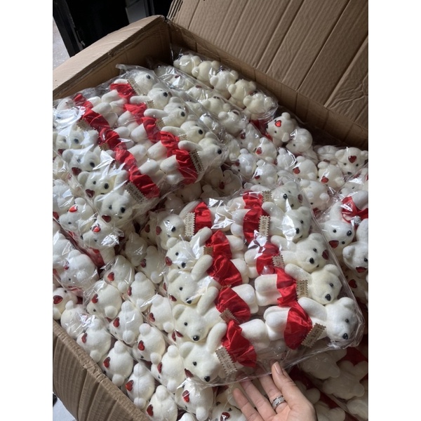 SÉT 10 CON GẤU XỐP DÙNG BÓ HOA .HOẶC BỎ HỘP QUÀ TẶNG