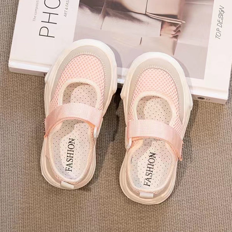 Hàng Mới Về Giày Thể Thao Phối Lưới Thoáng Khí Thoải Mái Thời Trang Mùa Thu Phong Cách Hàn Quốc Cho Bé Trai Và Gái