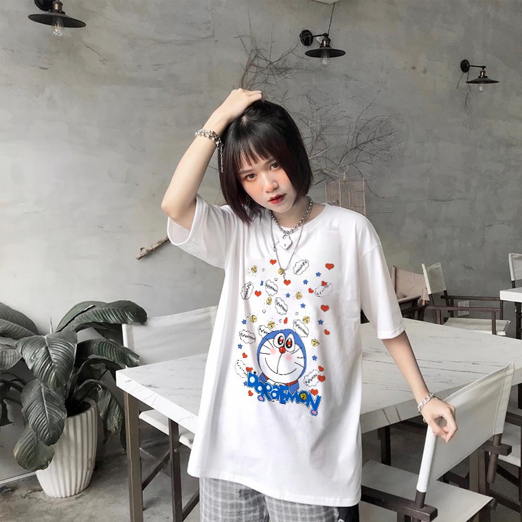 Áo thun tay lỡ UNISEX Nam Nữ - Doraemon Version 2