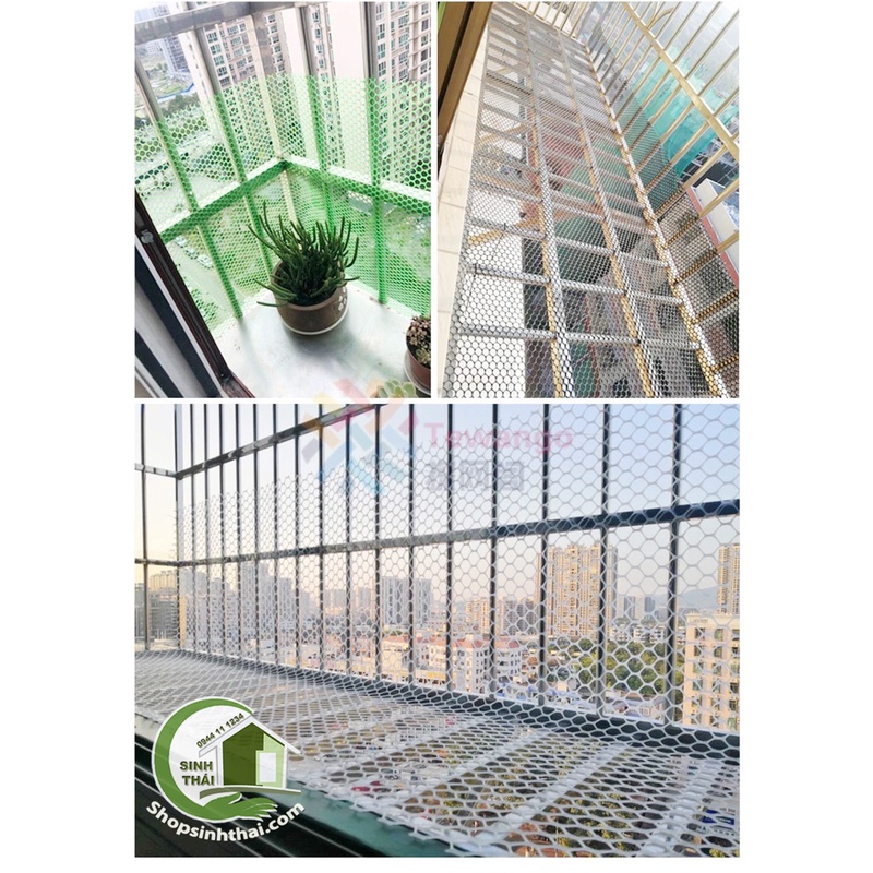 Lưới nhựa lỗ tròn mắt cáo làm hàng rào, che lan can, làm chuồng  - Chọn màu