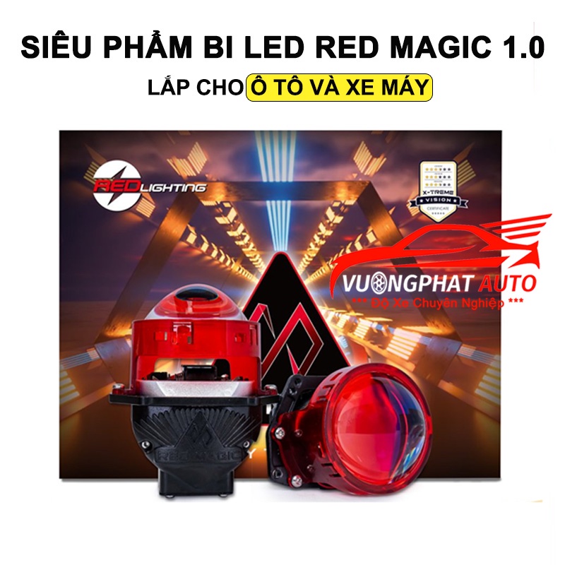 Bi Cầu Ô Tô Xe Máy Titan Red Magic GTR Chính Hãng Miễn Phí Lắp Đặt, Đèn Led Trợ Sáng Siêu Sáng Siền Bảo Hành 12 Tháng