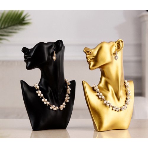 Manocanh cổ dây chuyền,bông tai, trang sức, mặt nghiêng