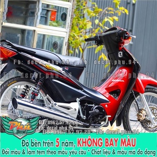 Tem rời wave s đen đỏ -1