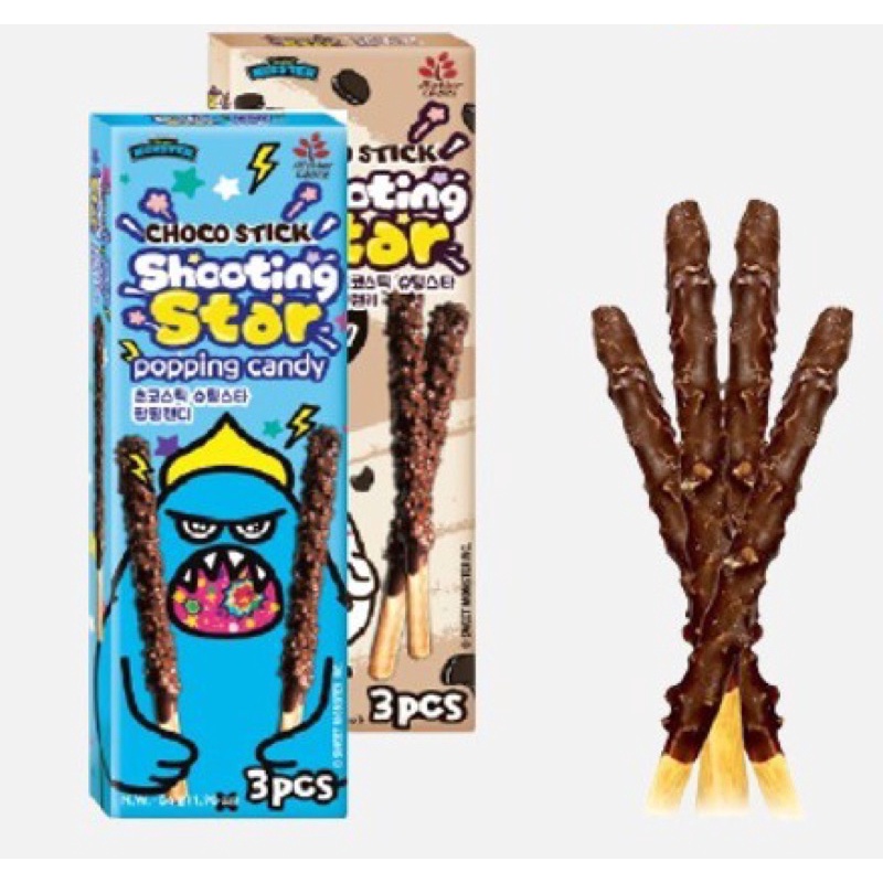 BÁNH QUE SOCOLA SWEET MONSTER CHOCO STICK SHOOTING STAR 54G CRUNKY/ POPPING CANDY