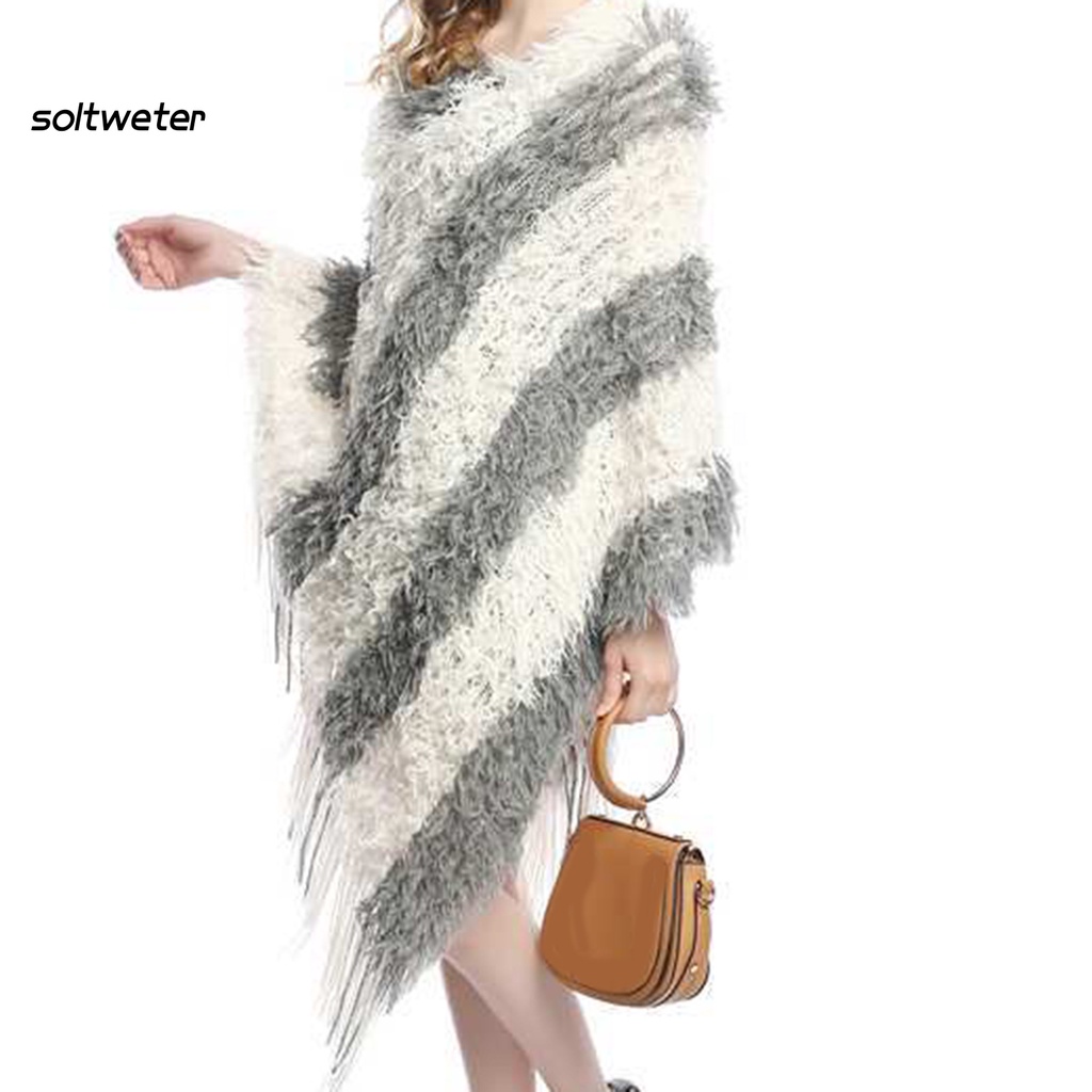 Áo choàng dệt kim màu sắc thanh lịch cho nữ
 | BigBuy360 - bigbuy360.vn