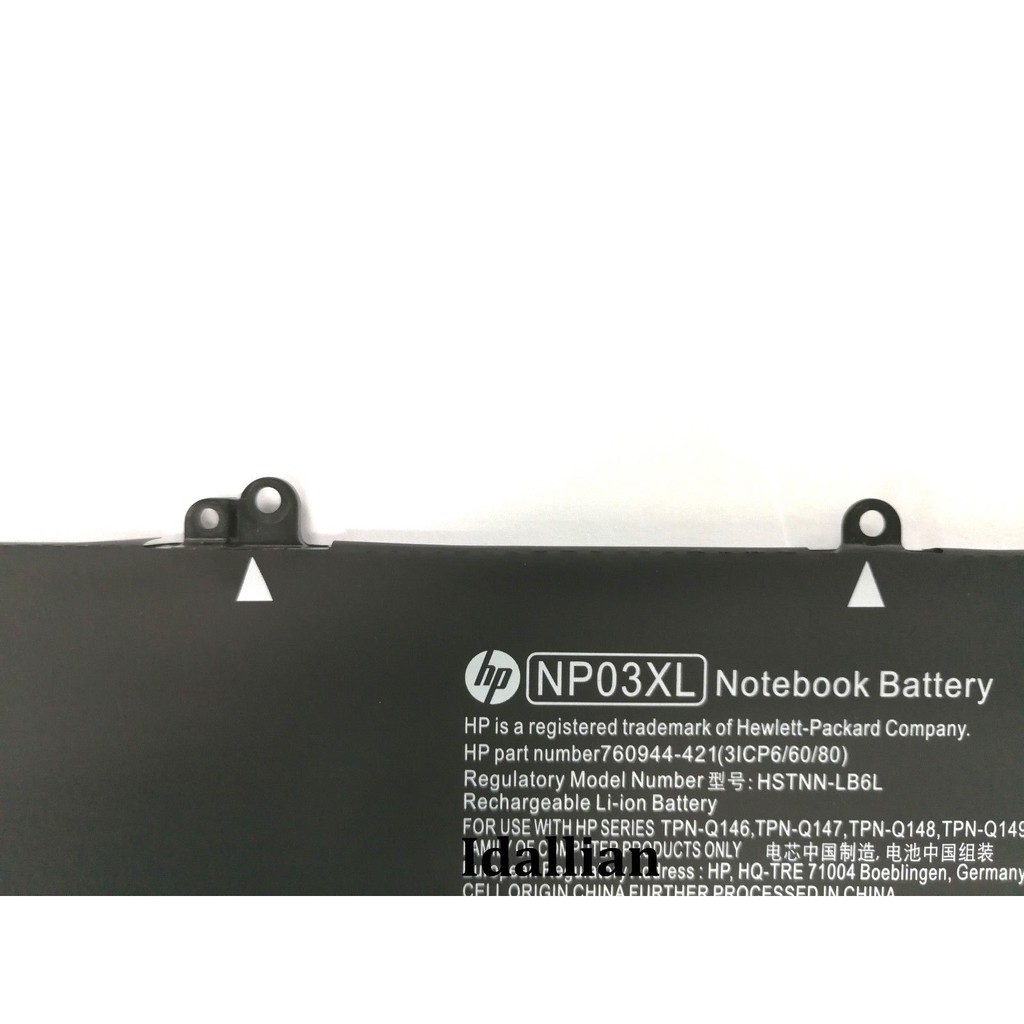 Pin Laptop HP X360 NP03XL (ZIN)- 3 CELL- Envy X360 15-U000, Pavilion 13 X360, Pavilion 13-B000, Pavilion X360 13-A000