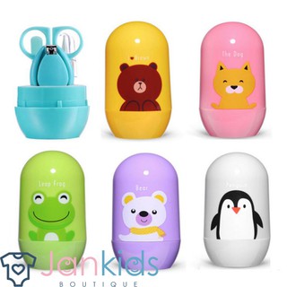 Bộ dụng cụ bấm móng tay 4 chi tiết cho bé (vỏ hộp hình thú dễ thương)