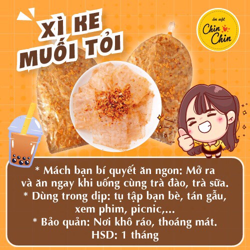 Bánh tráng trộn phơi sương xì ke muối nhuyễn tỏi siêu cay Tây Ninh 30g  , đồ ăn vặt ChinChin