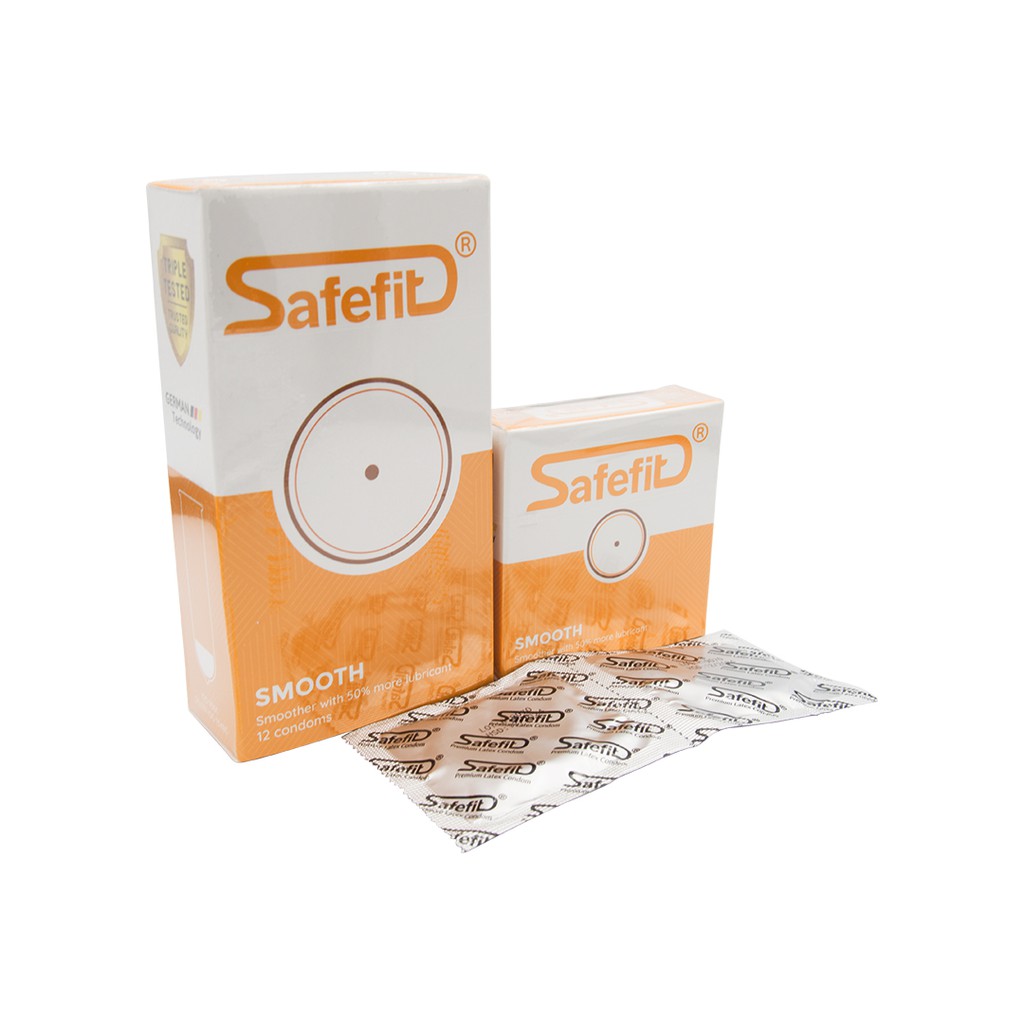 BAO CAO SU Safefit Smooth nhiều silicon Hộp/12 cái ( Mỏng nhẹ- chân thật- ôm khít)