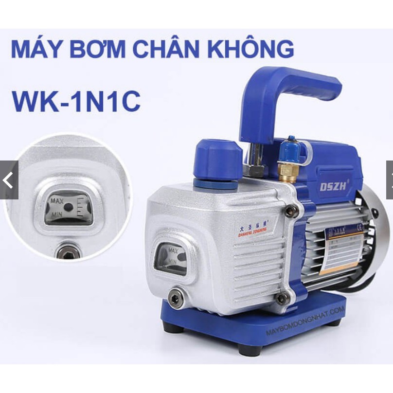 Máy hút chân không WK-1N1C 180W 2Pa Tặng dây nạp và đầu chuyển ga R22, R134...