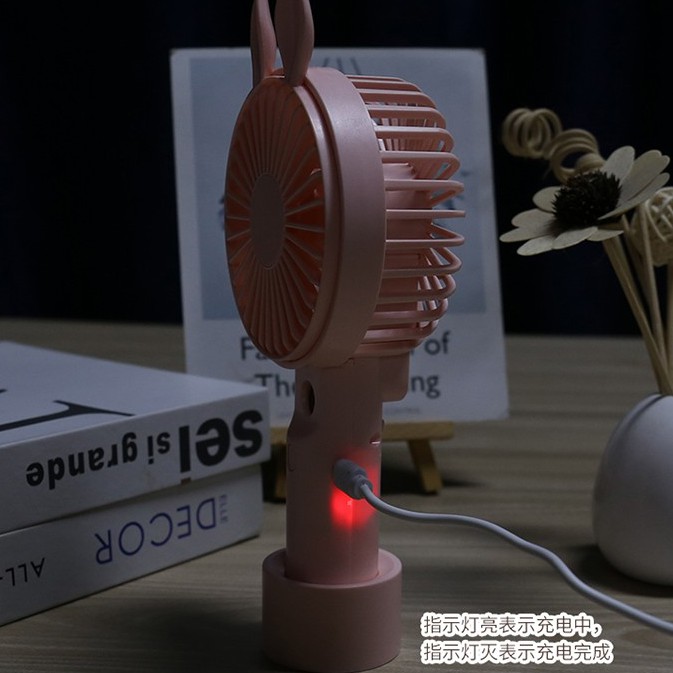 Quạt cầm tay kèm phun sương hình sừng hươu ( được chọn màu )