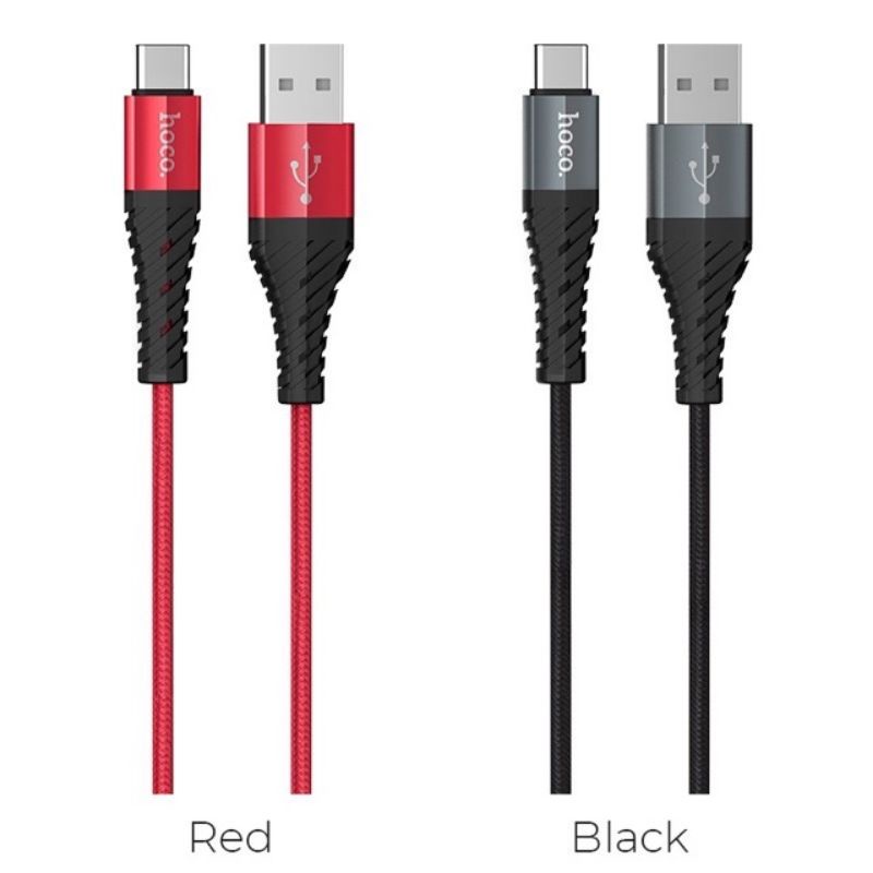 Cáp sạc IP,dây sạc Hoco X38 Type C 3.0A Dây sạc bọc dù chống rối dài 1M cho Samsung Oppo Vivo Huawei Type