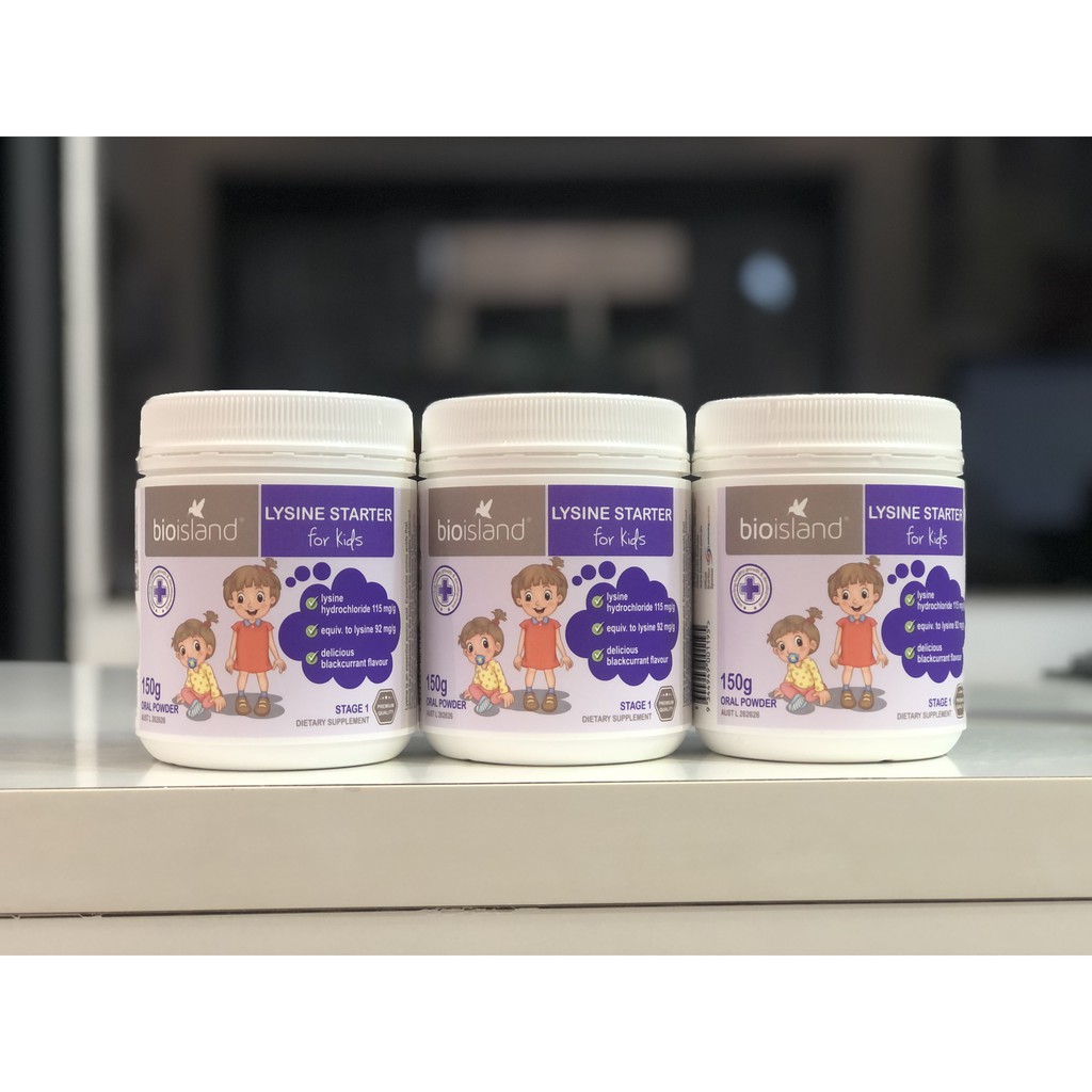 Lysine Bột Bio Island tăng chiều cao 150G