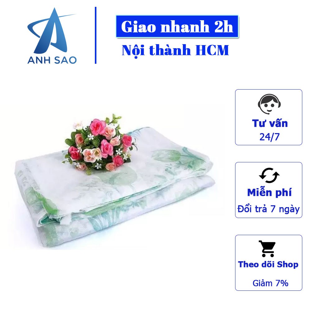 Mùng Ngủ Không Cửa Cao Cấp Ánh Sao - 1m6x2m/1m8x2m - Màu xanh dương/ Xanh lá