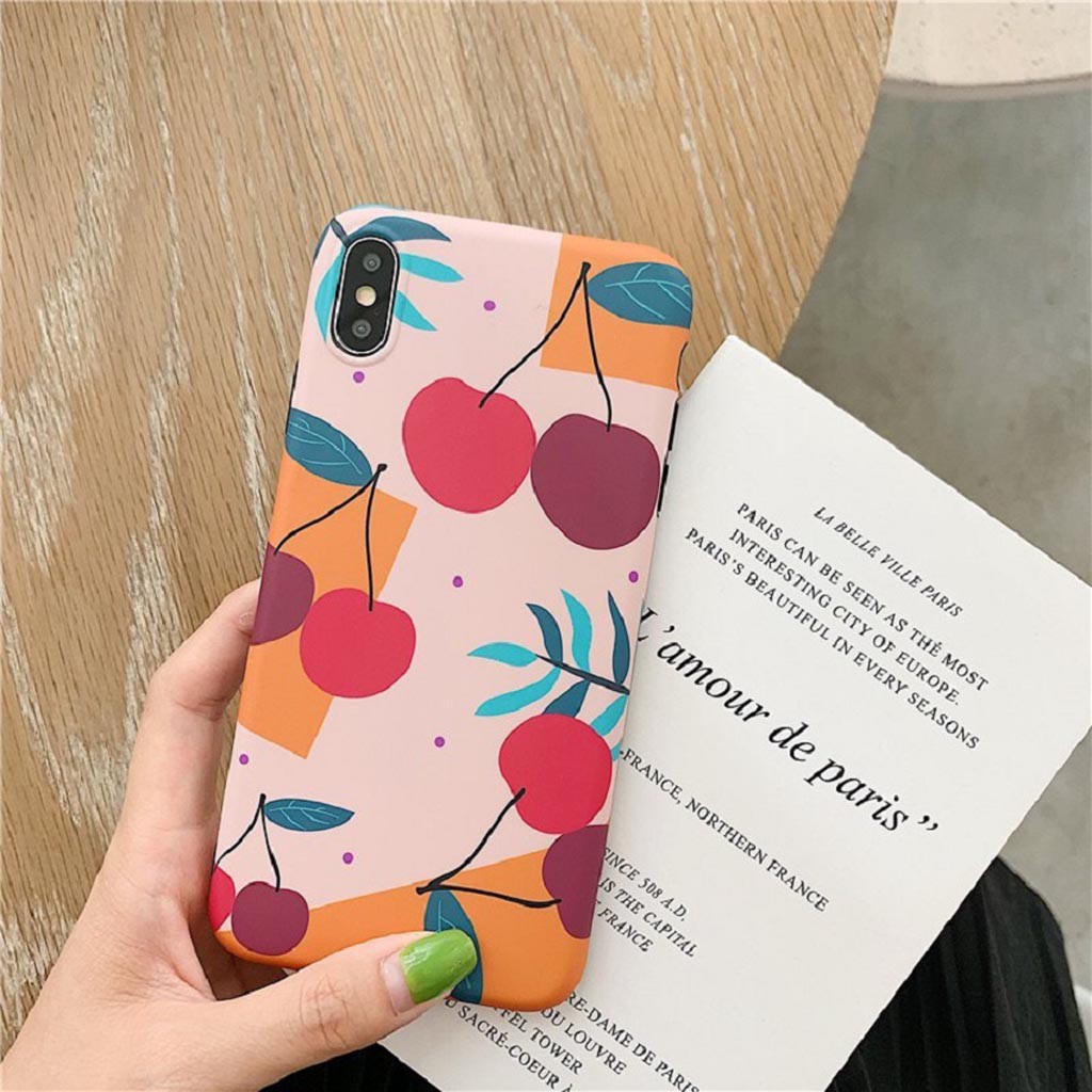 Ốp Lưng Iphone Cao Cấp Full Viền Họa Tiết Trái Cherry Dành Cho Tất Cả Dòng Iphone từ 6 đến 11promax | BigBuy360 - bigbuy360.vn