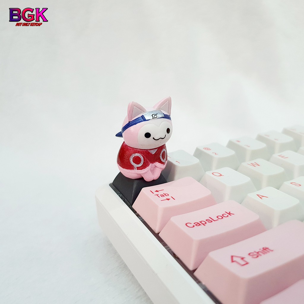 Keycap lẻ hình Mèo Cosplay Naruto siêu dễ thương độc lạ ( Keycap Artisan )