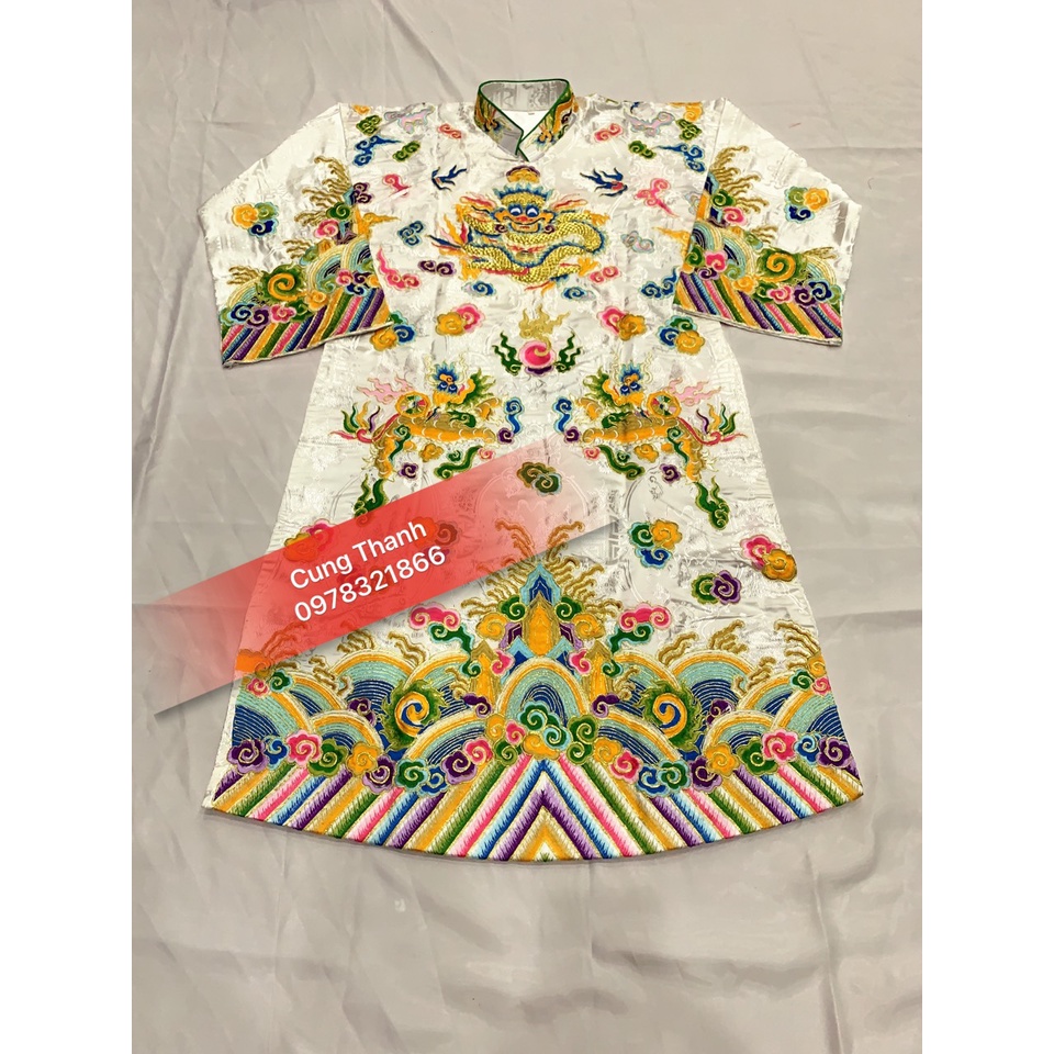 Áo Hầu Đồng Quan Lớn Đệ Tam Thoải Phủ  Màu Trắng