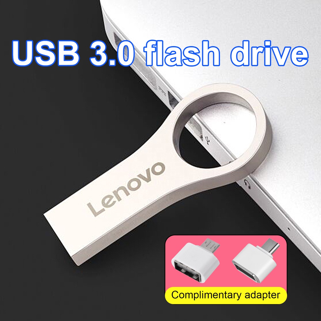 Thẻ USB LENOVO R100 dung lượng cao chống thấm nước màu bạc cho máy tính loại 4GB/ 8GB/ 16GB/ 32GB/ 64GB/ 128GB
