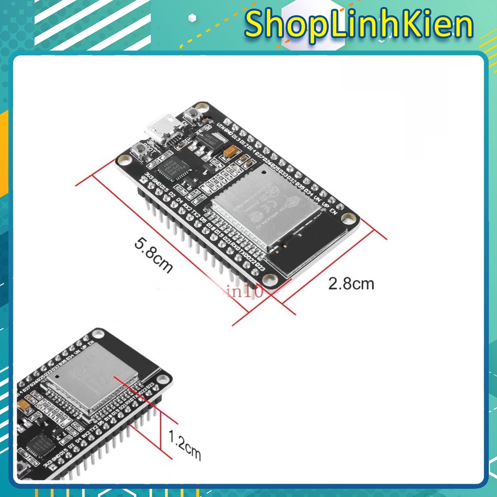 KIT WIFI ESP-32 ESP-WROOM-32S/ kit phát triển wifi ESP32