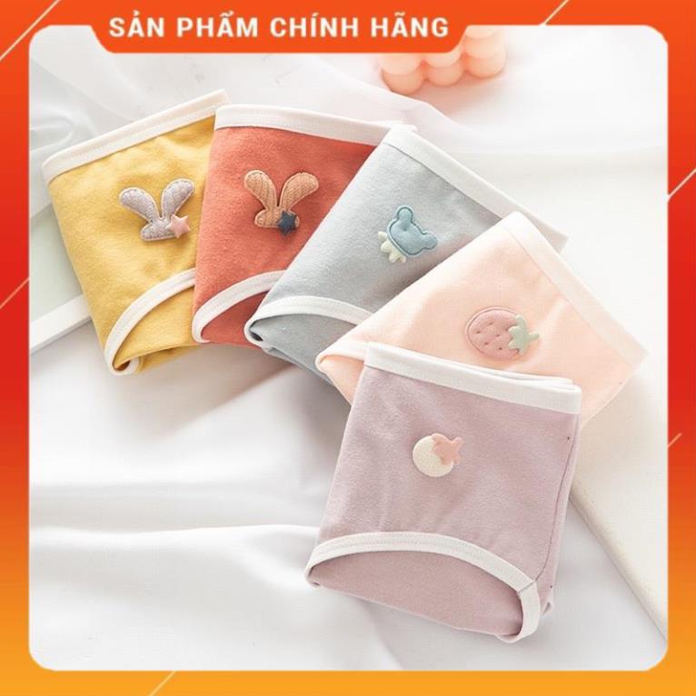 Quần Lót Nữ ❤️ Quần Lót Nữ Cotton Trơn Mềm Mại Tôn Dáng Phối icon Đáng Yêu A328