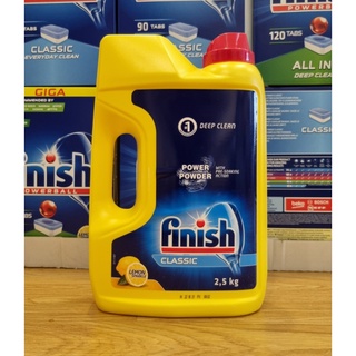 [NHẬP KHẨU] Bột rửa chén bát hương chanh Finish 2.5kg