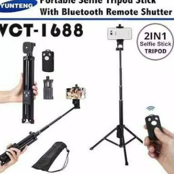 YUNTENG Gậy Ba Chân Kết Nối Bluetooth Kèm Điều Khiển Từ Xa 2 Trong 1 Vct-1688 Mới | BigBuy360 - bigbuy360.vn