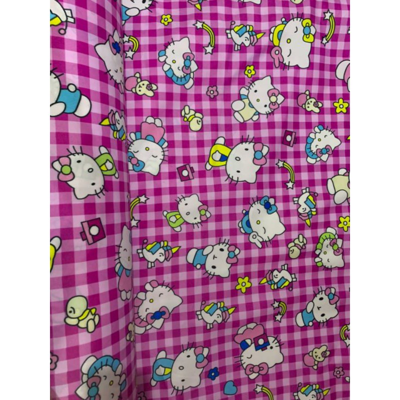 Hoạt Hình Bộ Chăn Ga Và Vỏ Gối Vải Lanh Cotton Hình Doraemon / Hello Kitty