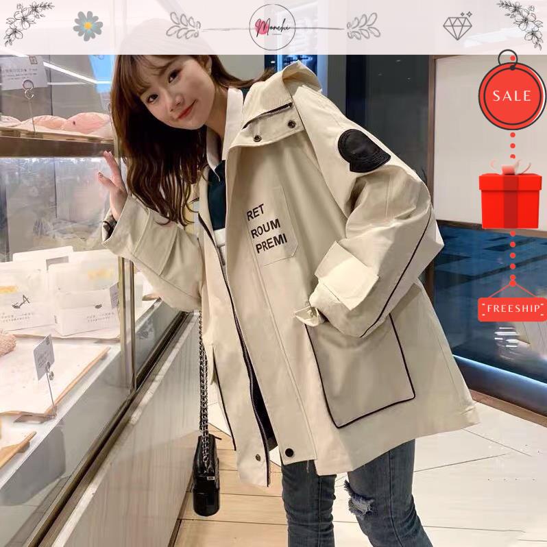 Áo Khoác Kaki ERT Lót Lụa In Chữ Khóa Kéo 2 Túi Trước Dáng Rộng 4 Màu Freesize | BigBuy360 - bigbuy360.vn