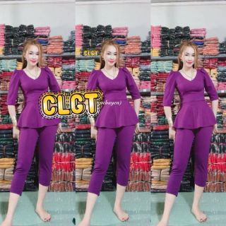 Đồ bộ thun cát hàn quần dài 2 size 40 đến 65kg