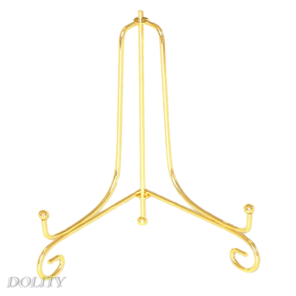 Giá Đỡ Trưng Bày Đĩa Bằng Sắt Màu Vàng 12inch