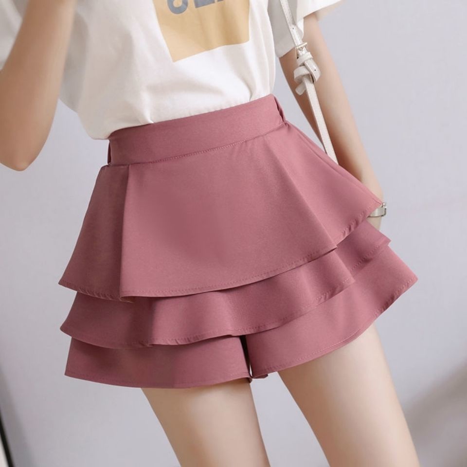 Chân Váy Chữ A Giả Hai Lớp Phong Cách Hàn Quốc Thời Trang Mới Dành Cho Nữ 2022