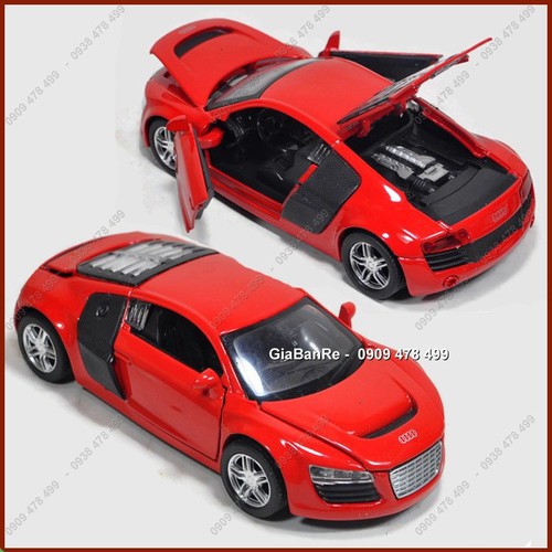 XE MÔ HÌNH SẮT TỈ LỆ 1:32 - AUDI R8 - MINIAUTO - 9611