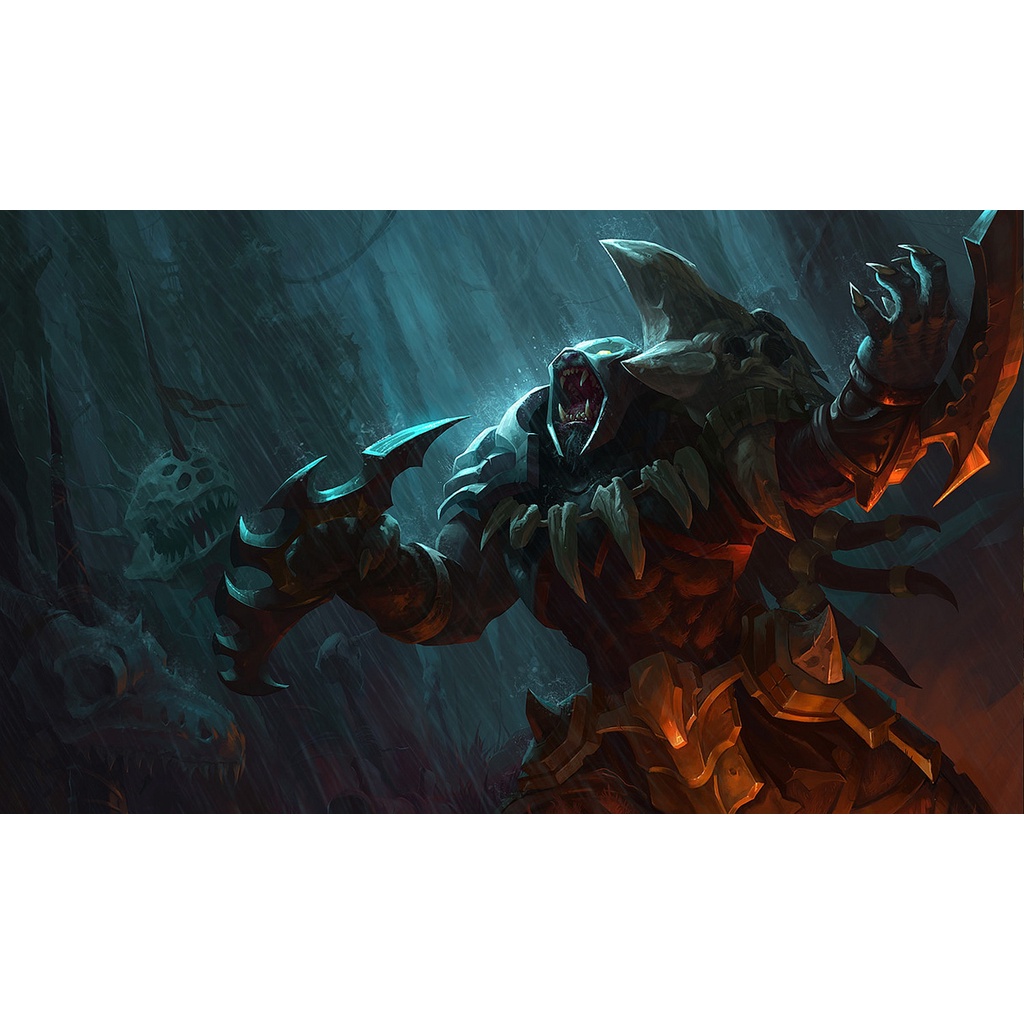 Poster A3, A4, A5 dán tường League of Legends, decal trang trí có keo RENGAR - Mẫu 2, nhận in theo yêu cầu