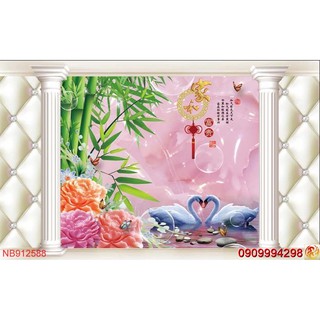 TRANH DÁN TƯỜNG 3D GIẢ NGỌC