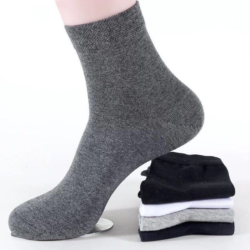 Tất Vớ Nam Cổ Cao Jengiang Vớ cổ cao cotton thấm mồ hôi vớ cao cổ nam thoáng khí T031