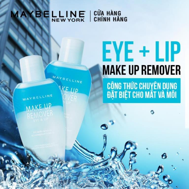 Nước Tẩy Trang Mắt và Môi Chuyên Dụng 2 lớp Maybelline New York Eye & Lip Makeup Remover 40ml ZKM