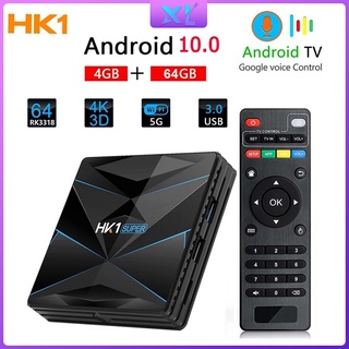 Hộp Tv Thông Minh Xlife Hk1 Super Tv Box Android 10.0 Rk3318 Quad Core 4gb 128gb 2.4g / 5g Dual Wifi Usb3.0 Bt4.0 4k