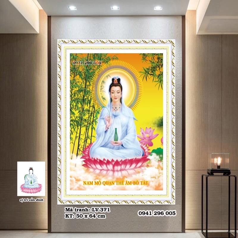 Tranh đính đá Quan âm bồ tát - tranh chưa đínhđá