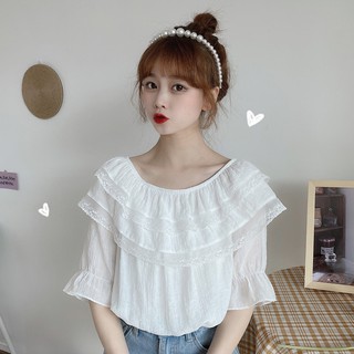 ORDER Áo trễ vai nữ tay ngắn bánh bèo