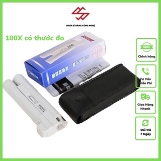 Kính Lúp 100X 💗𝑭𝑹𝑬𝑬𝑺𝑯𝑰𝑷💗 Kính Lúp Cầm Tay Có Đèn 100X V2 ( SOI MẠCH ĐIỆN TỬ, ĐỒ GỐM )