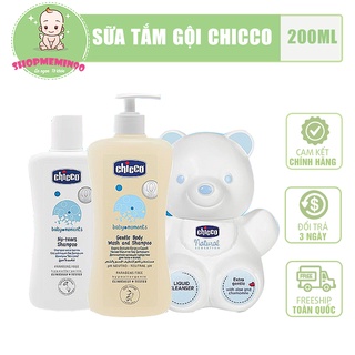 Sữa tắm gội Chicco chai 200ml và 500ml cho bé